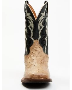 Dan Post Men's Hand Ostrich Quill Western Boots - Broad Square Toe -Best Cowboy Boot Store 2000381788 100 P4