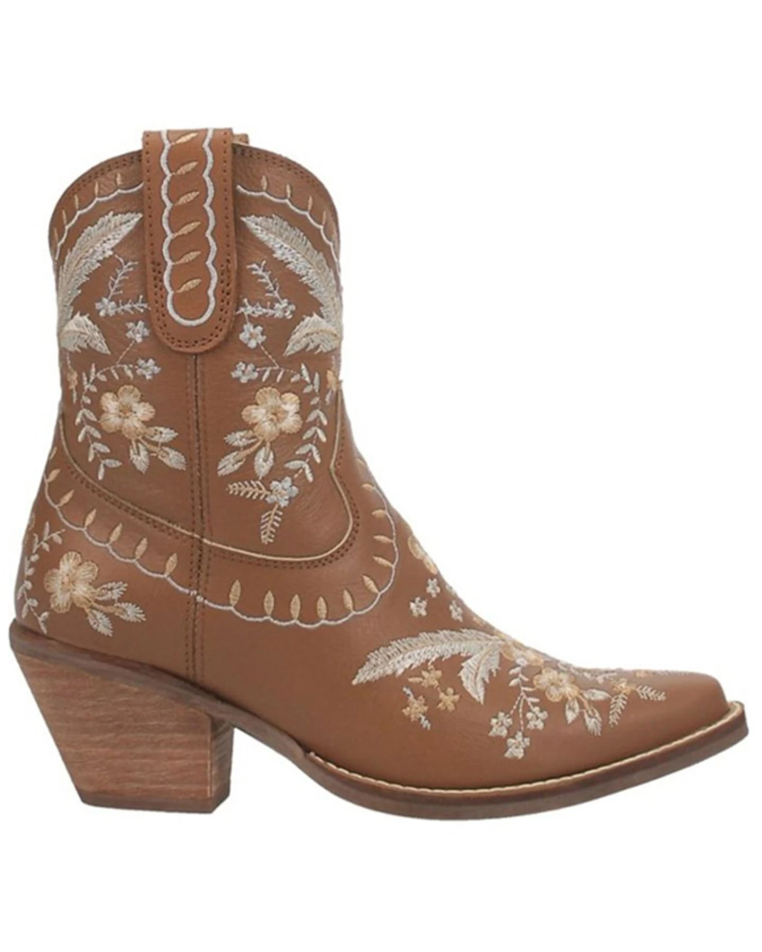 Dingo Women's Primrose Embroidered Western Booties - Snip Toe 4 Dingo Women's Primrose Embroidered Western Booties - Snip Toe - Image 2