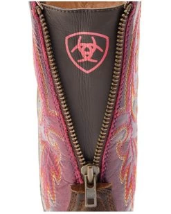 Ariat Women's Round Up Back Zip Western Performance Boots - Broad Square Toe -Best Cowboy Boot Store 2000384090 200 P6