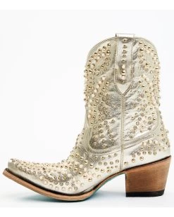 Boot Barn X Lane Women's Exclusive Dolly Metallic Leather Western Bridal Booties - Snip Toe 11 Boot Barn X Lane Women's Exclusive Dolly Metallic Leather Western Bridal Booties - Snip Toe -Best Cowboy Boot Store 2000385224 710 P3