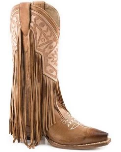 Stetson Women's Sloane Fringe Western Boots - Snip Toe