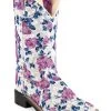 Old West Girls' Flower Girl Western Boots - Broad Square Toe 2 Old West Girls' Flower Girl Western Boots - Broad Square Toe -Best Cowboy Boot Store 2000396135 900 P1
