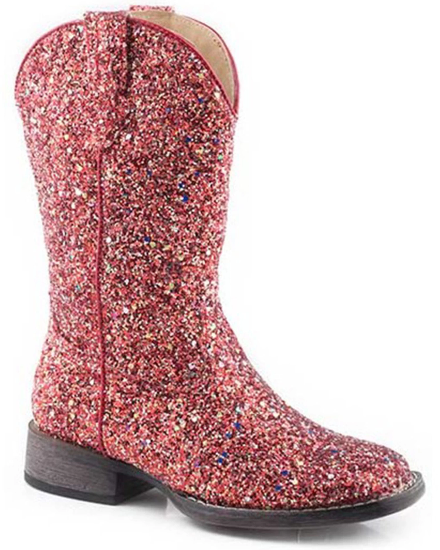 Roper Girls' Glitter Galore Western Boots - Broad Square Toe 3 Roper Girls' Glitter Galore Western Boots - Broad Square Toe