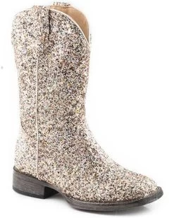 Roper Little Girls' Glitter Galore Western Boots - Square Toe